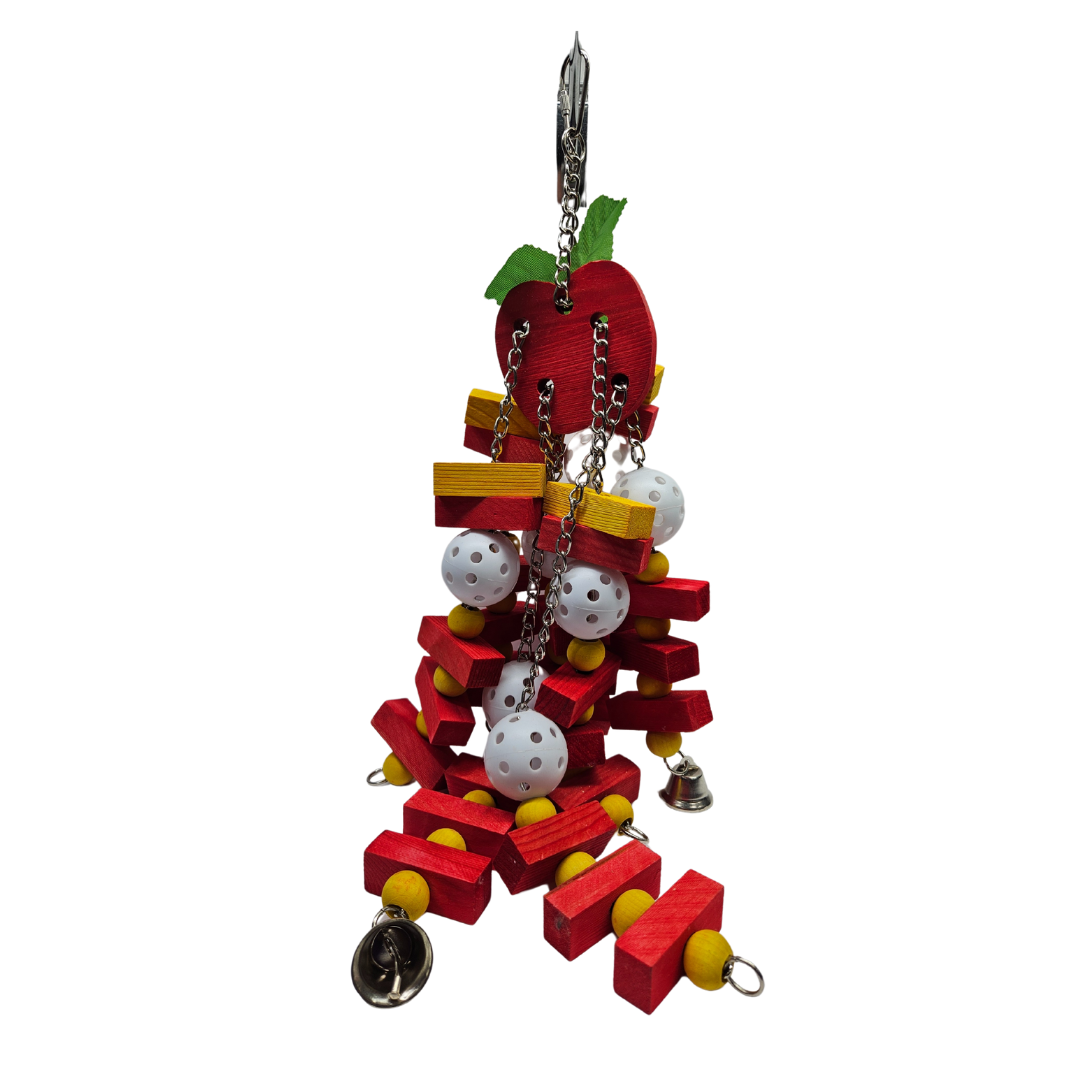 Large Apple Parrot Toy