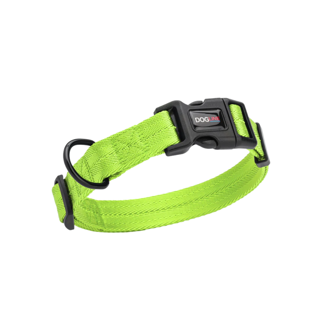DOGLINE Nylon Flat Dog Collar 13''