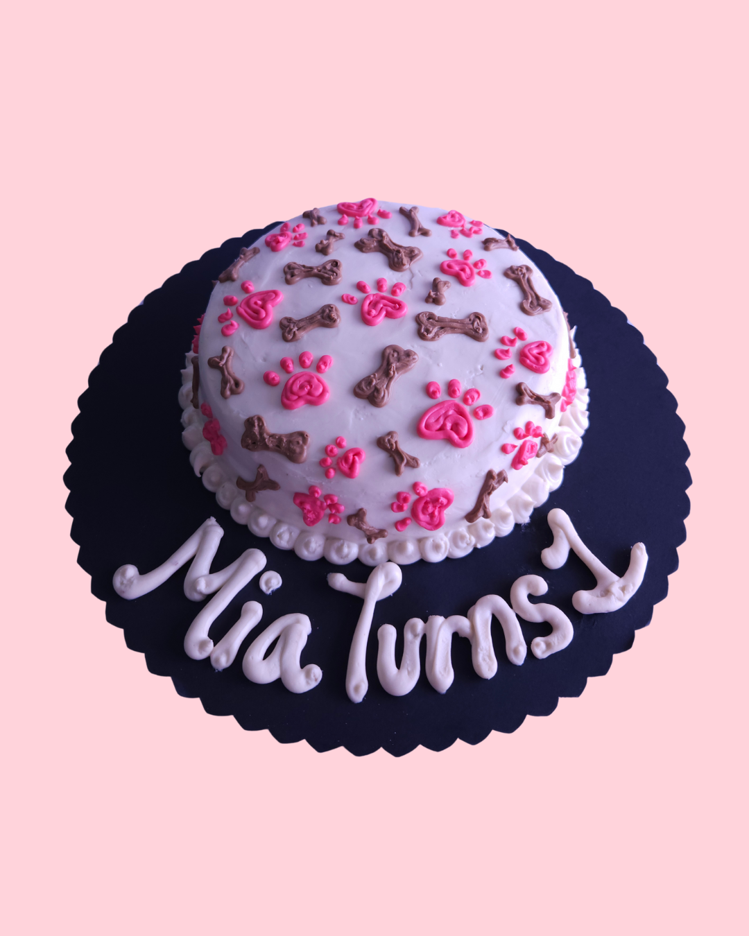 Dog Birthday Cake with Full icing