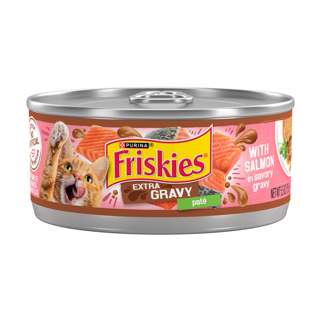 Purina Friskies Extra Gravy Paté With Salmon In Savory Gravy