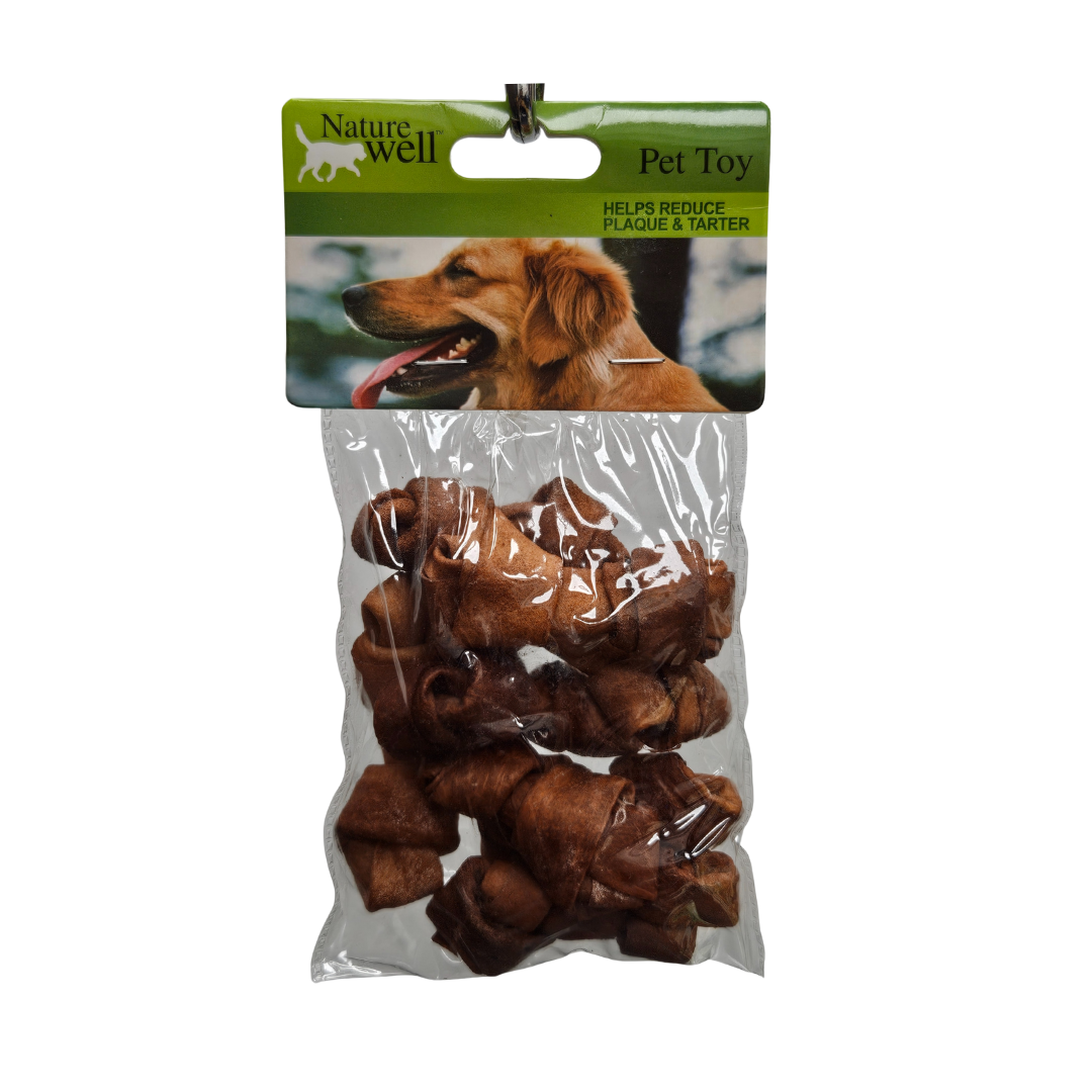 Nature Well 2" Knotted Rawhide Bones