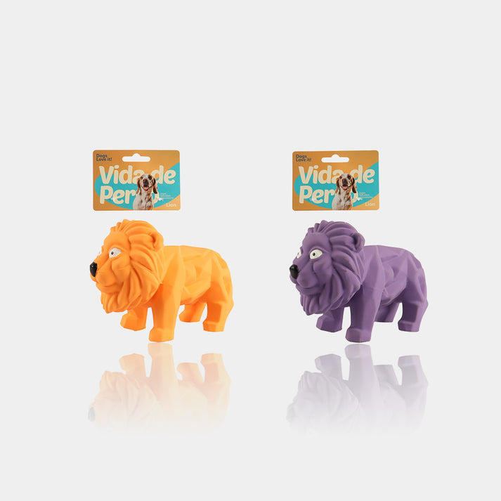 Vida De Perro Latex Dog Toy - Lion, Single Piece, With Regular Squeaker