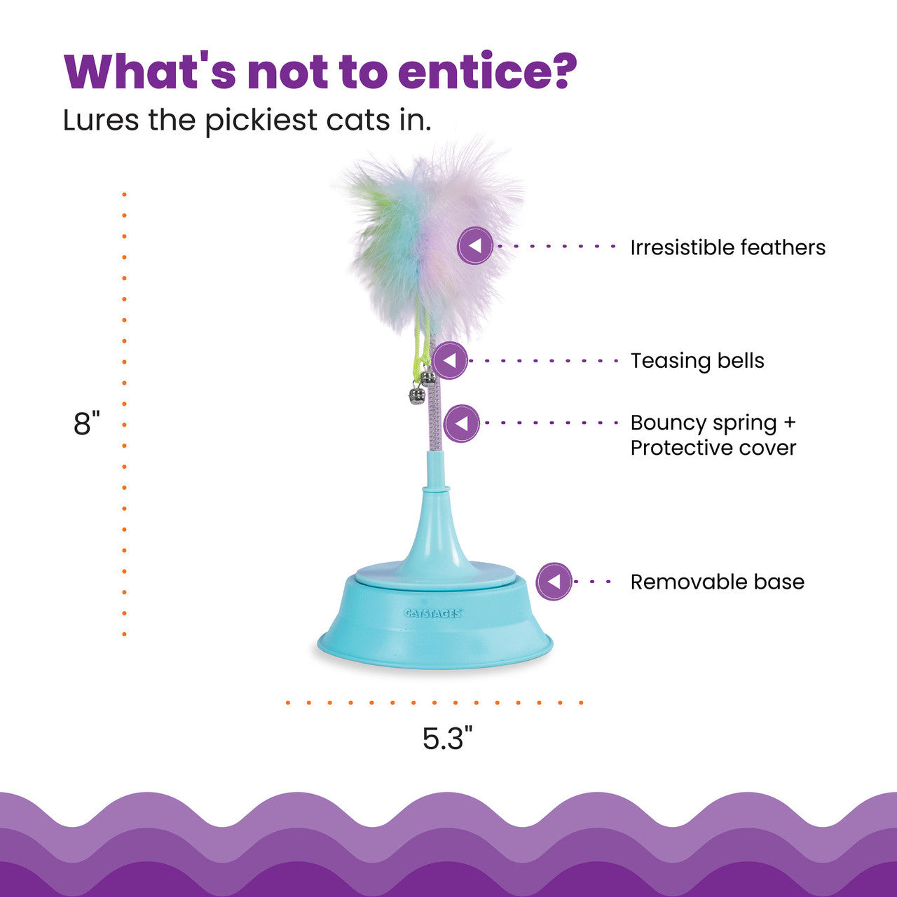 2-in-1 Spring Toy Cat Toy and Cat Ball Track Topper