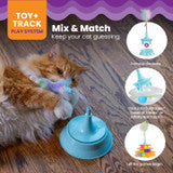 2-in-1 Spring Toy Cat Toy and Cat Ball Track Topper