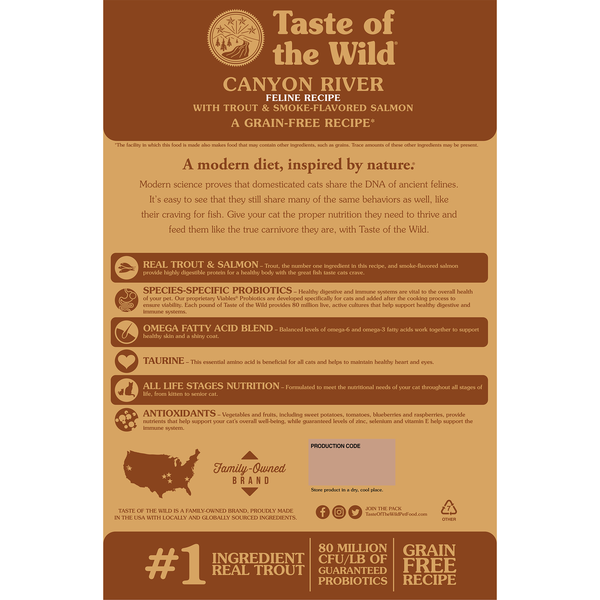 Taste of The Wild Canyon River Feline Recipe with Trout & Smoke-Flavored Salmon