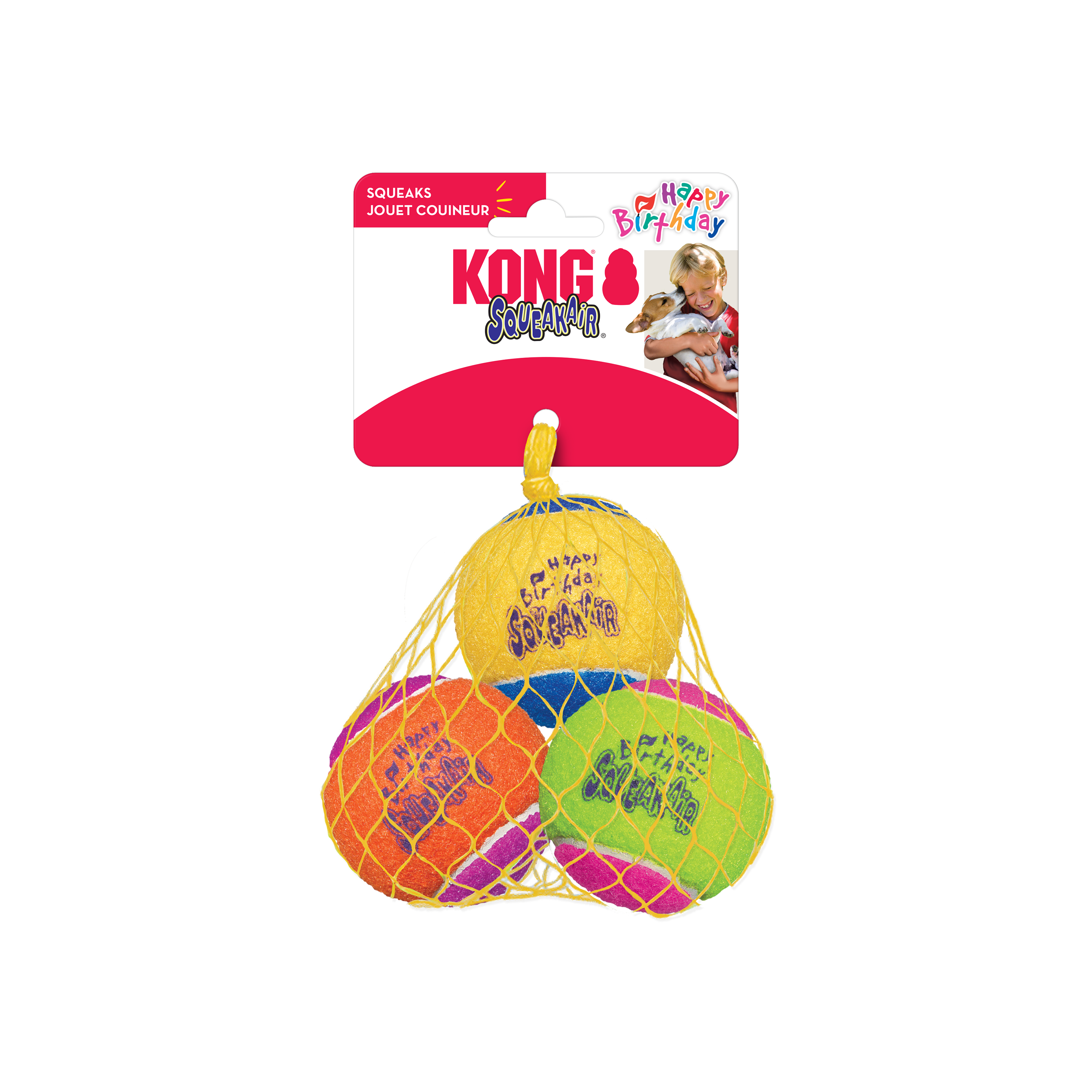 Kong SqueakAir Birthday Balls 3-pk