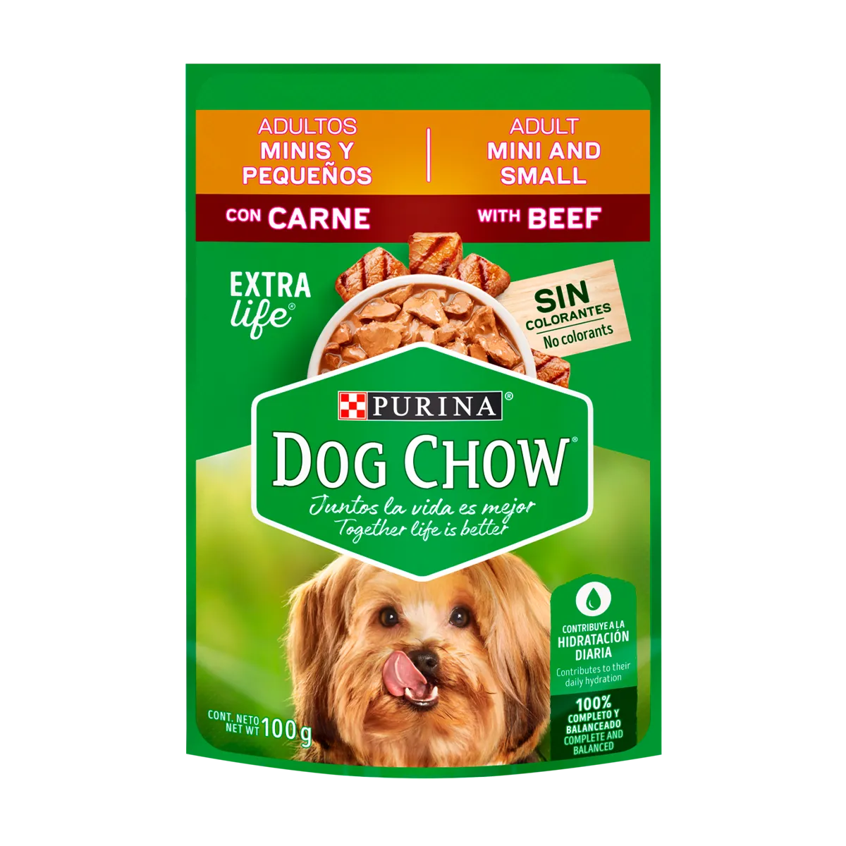 PURINA DOG CHOW WET FOOD ADULT MINIS AND SMALL WITH BEEF