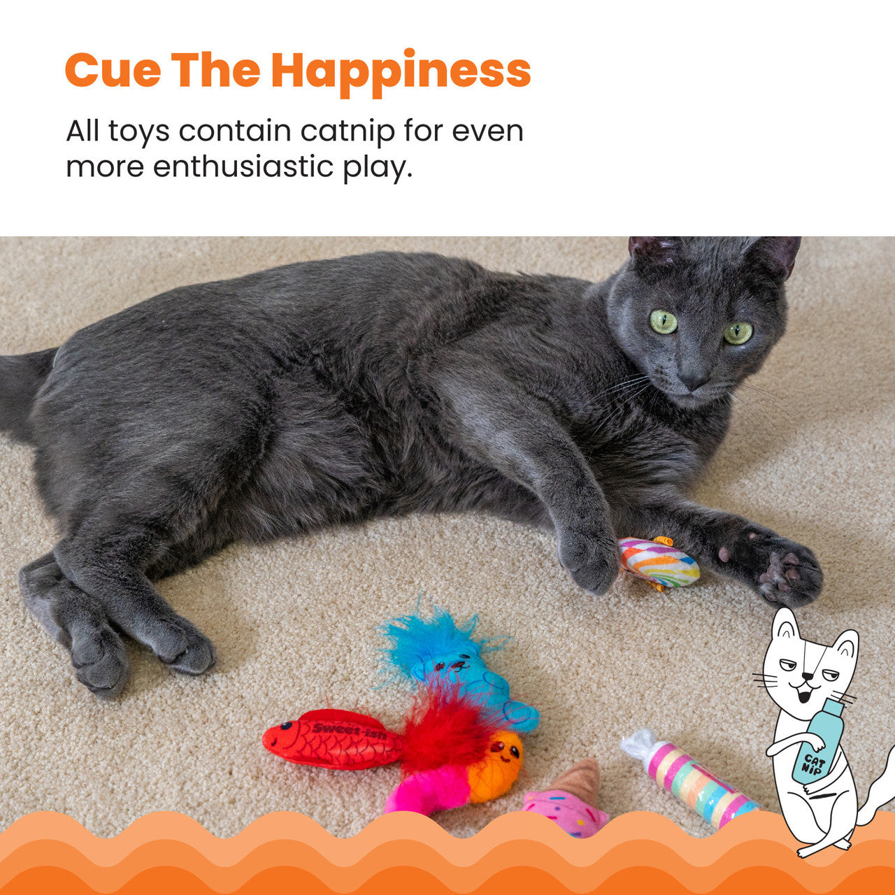 Kitty Sweet Treats Cat Toys - 6 Pack, Multi
