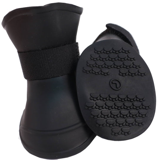 Pet Life ® Elastic Protective Multi-Usage All-Terrain Rubberized Dog Shoes - Set of 4
