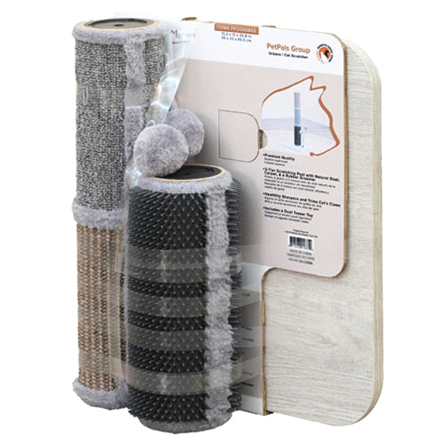 PetPals Durable Cat Scratching Posts with Rubber Massage and Cat Teaser ball – Urbane, Medium