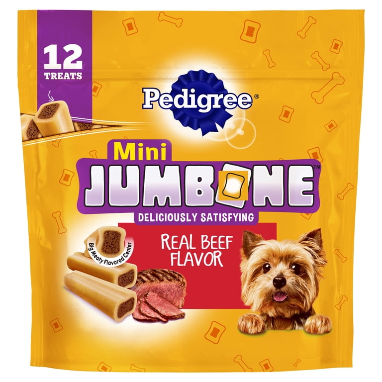 Pedigree Mini Jumbone Small Dog Treats with Beef Flavor