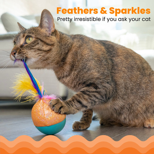 Whack N’ Wobble Ball Interactive Cat Toy, Multi