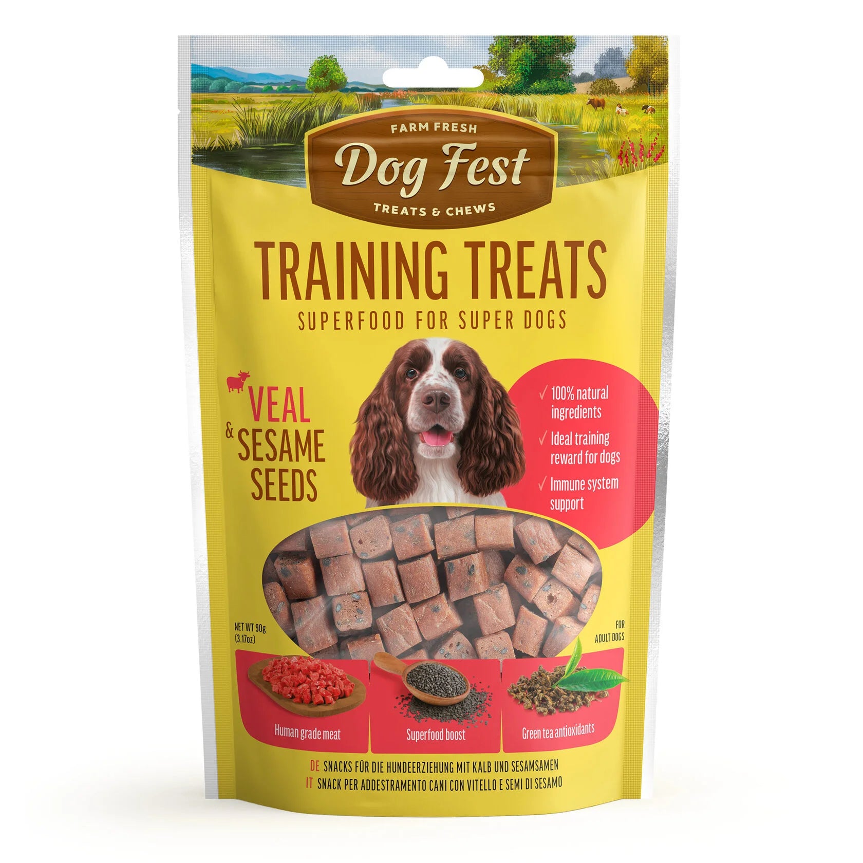 Dog Fest Training Treats Veal & Sesame Seeds - 90g