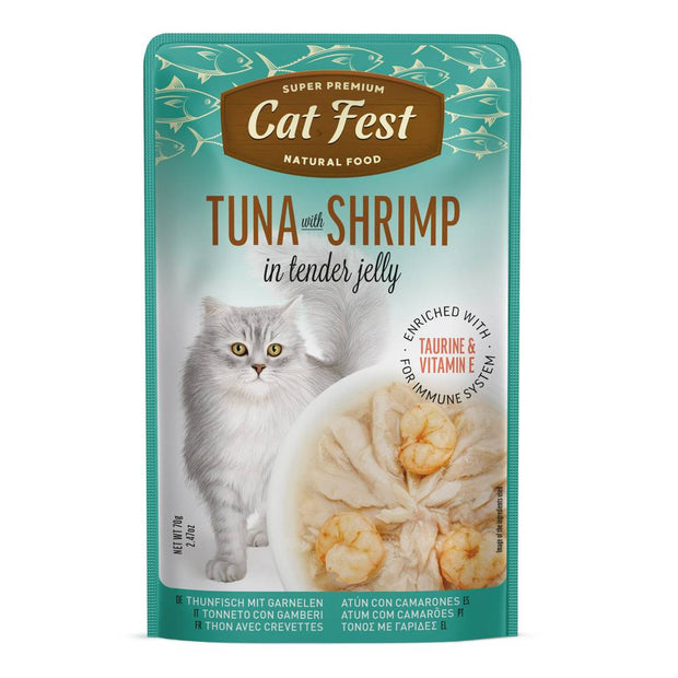 Cat Fest Tuna & Shrimp Tender Jelly 70g - Premium Wet Cat Food