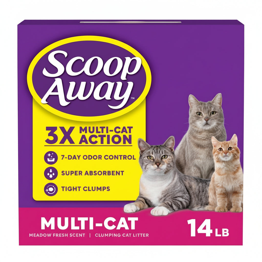 Scoop Away Multi Cat Litter With Meadow Fresh Scent, 14 lb. Box