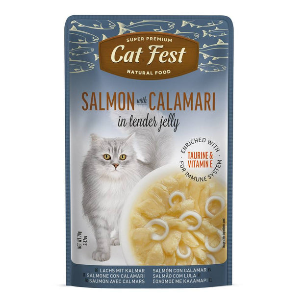 Cat Fest Salmon & Calamari Tender Jelly 70g - Premium Wet Cat Food