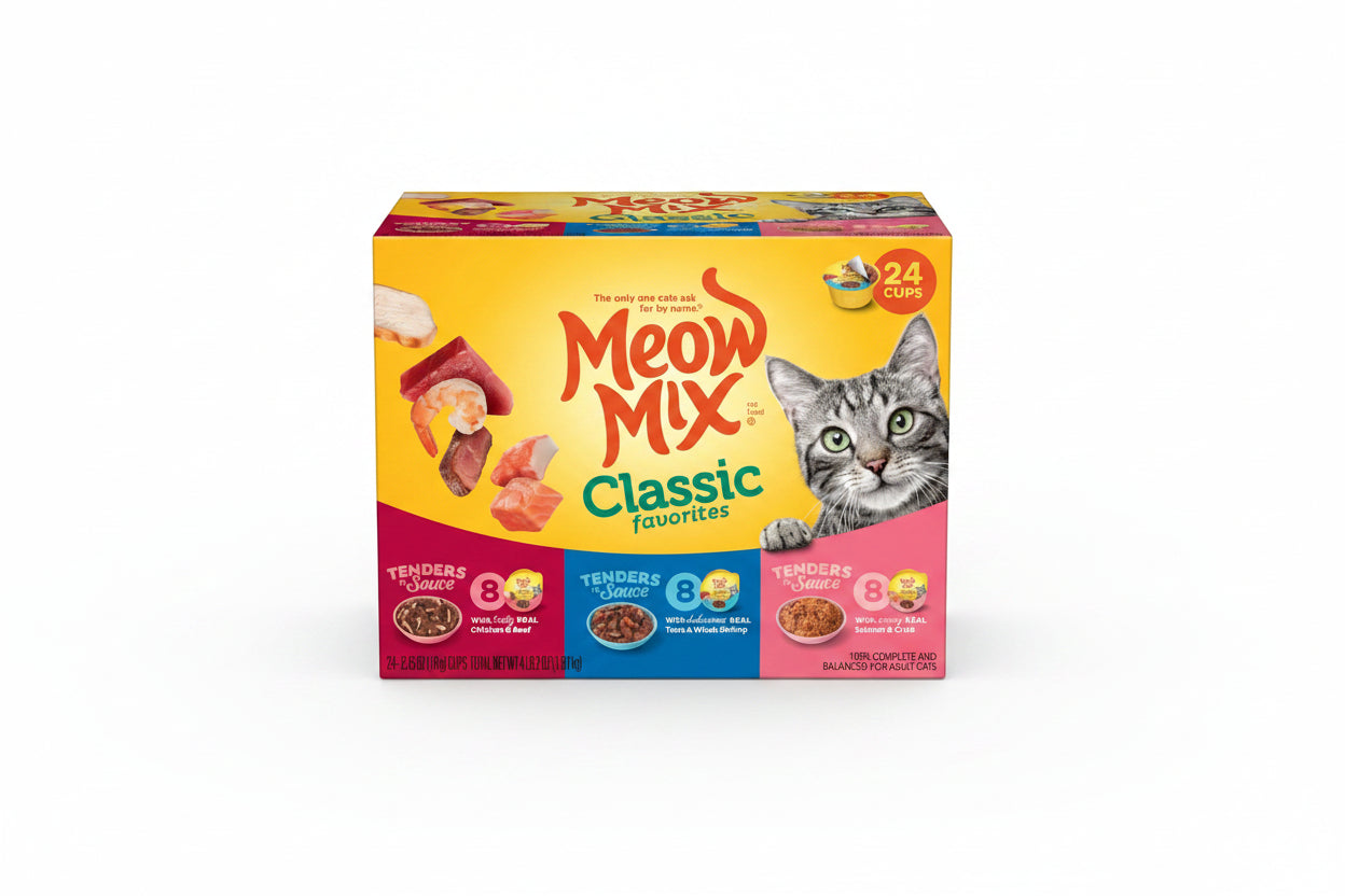 Meow Mix Classic Favorites Variety Pack 24
