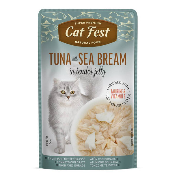 Cat Fest Tuna with Sea Bream Tender Jelly 70g - Premium Wet Cat Food