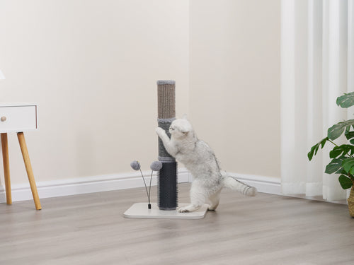 PetPals Durable Cat Scratching Posts with Rubber Massage and Cat Teaser ball – Urbane, Medium