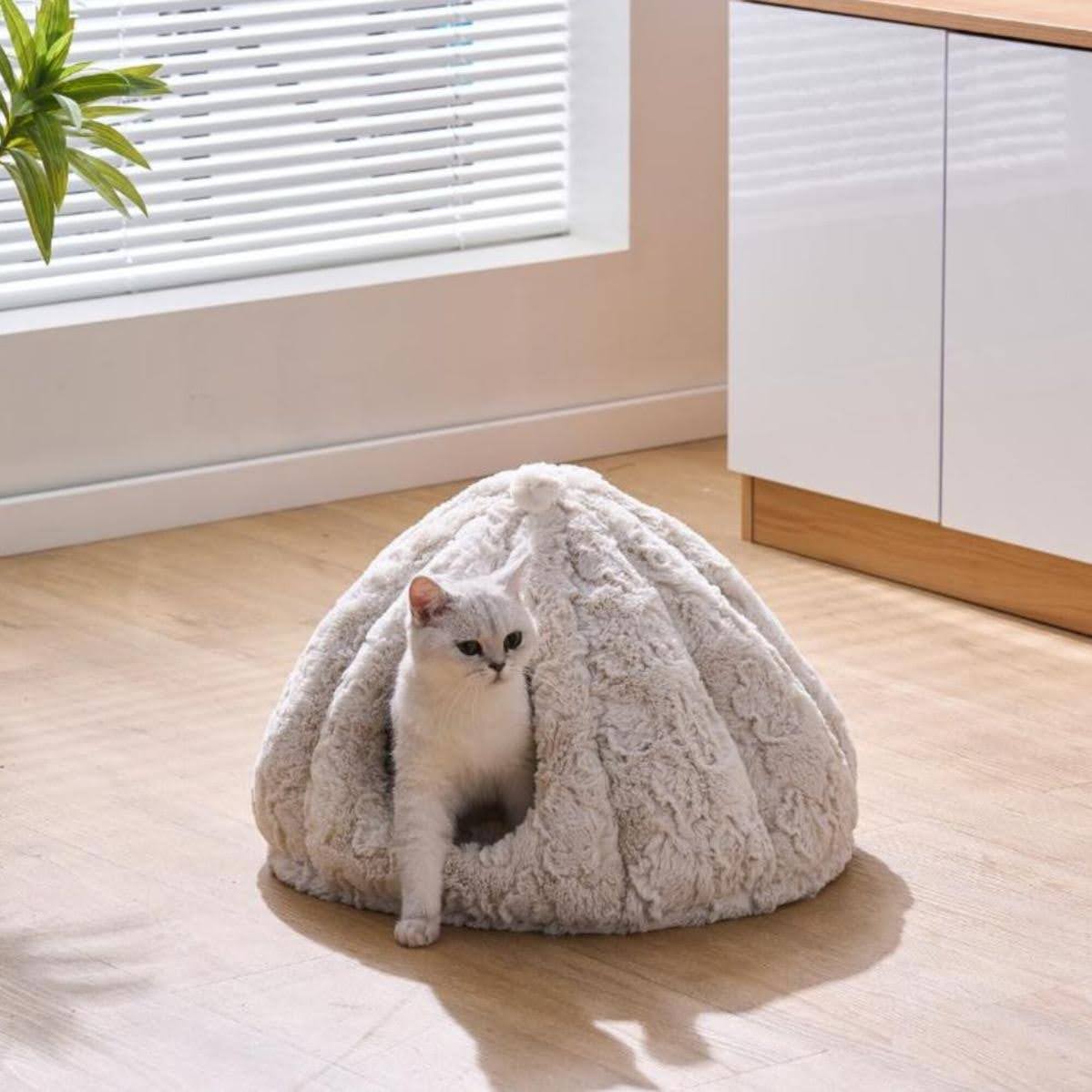 PetPals Anxiety Calming Cat Bed, Installed into Cat Tree, Fully Covered & Washable Kitten Bed – Rose Hut