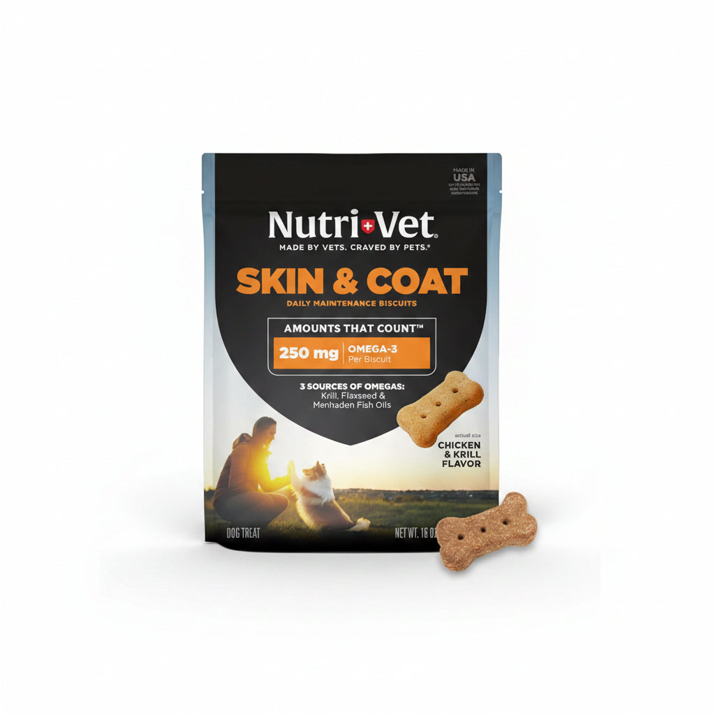 Nutri-Vet Skin & Coat Biscuits for Dogs