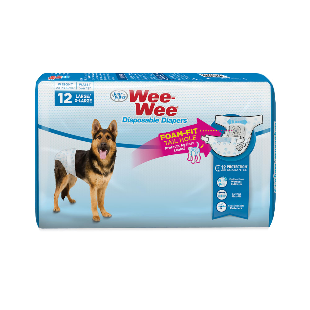 Four Paws Wee Wee Disposable Dog Diapers 12pk