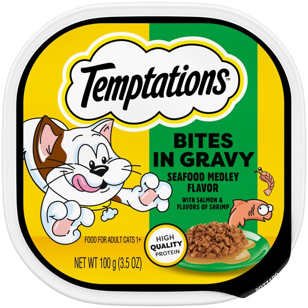 Temptations Seafood Medley Flavor Bites in Gravy