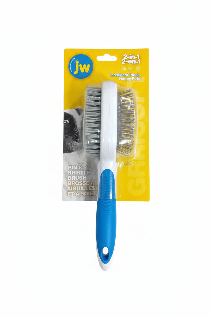 JW 2in1 Pin And Bristle Brush