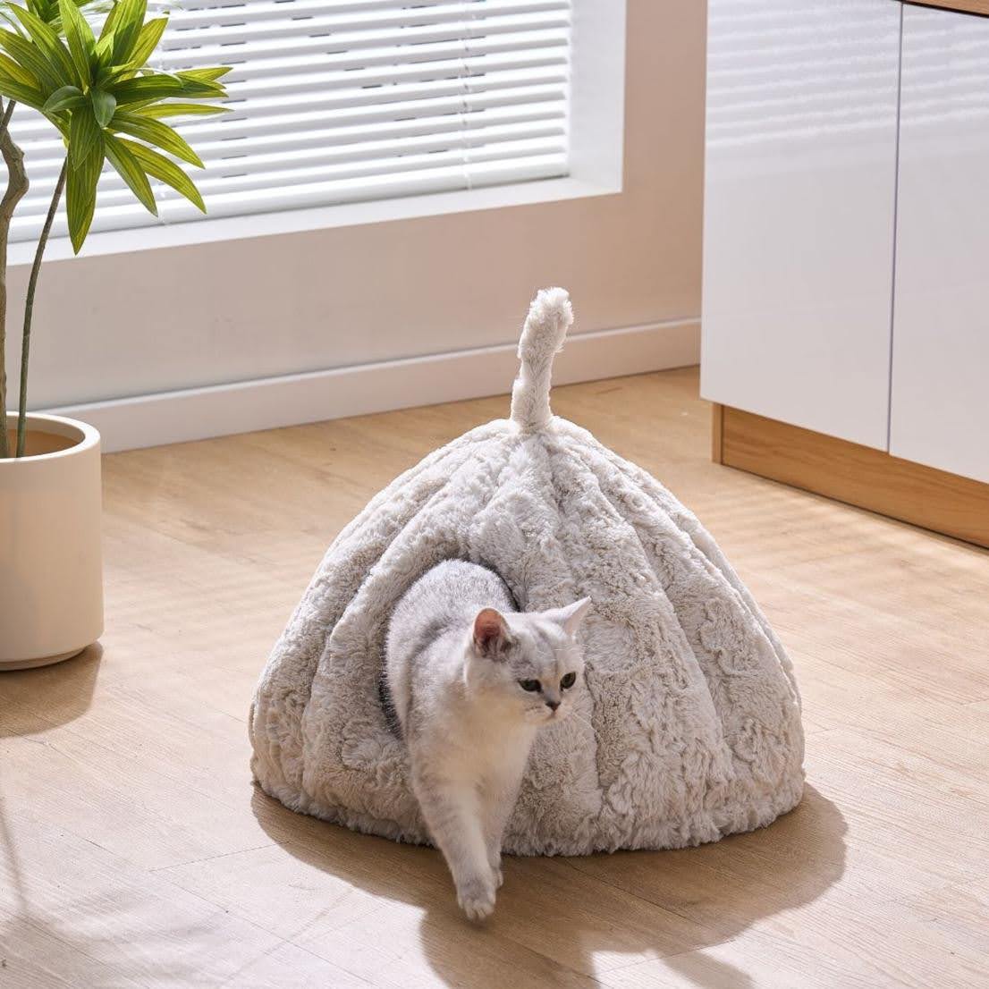 PetPals Anxiety Calming Cat Bed, Installed into Cat Tree, Fully Covered & Washable Kitten Bed – Rose Hut