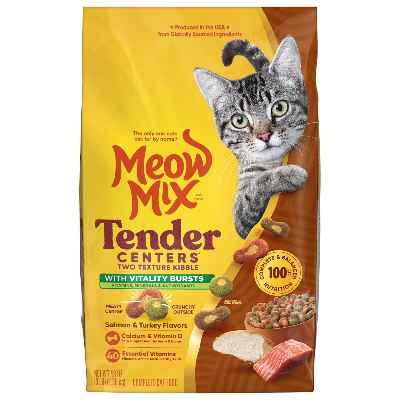 Meow Mix Tender Centers With Vitality Bursts Salmon & Turkey Flavors Cat Food