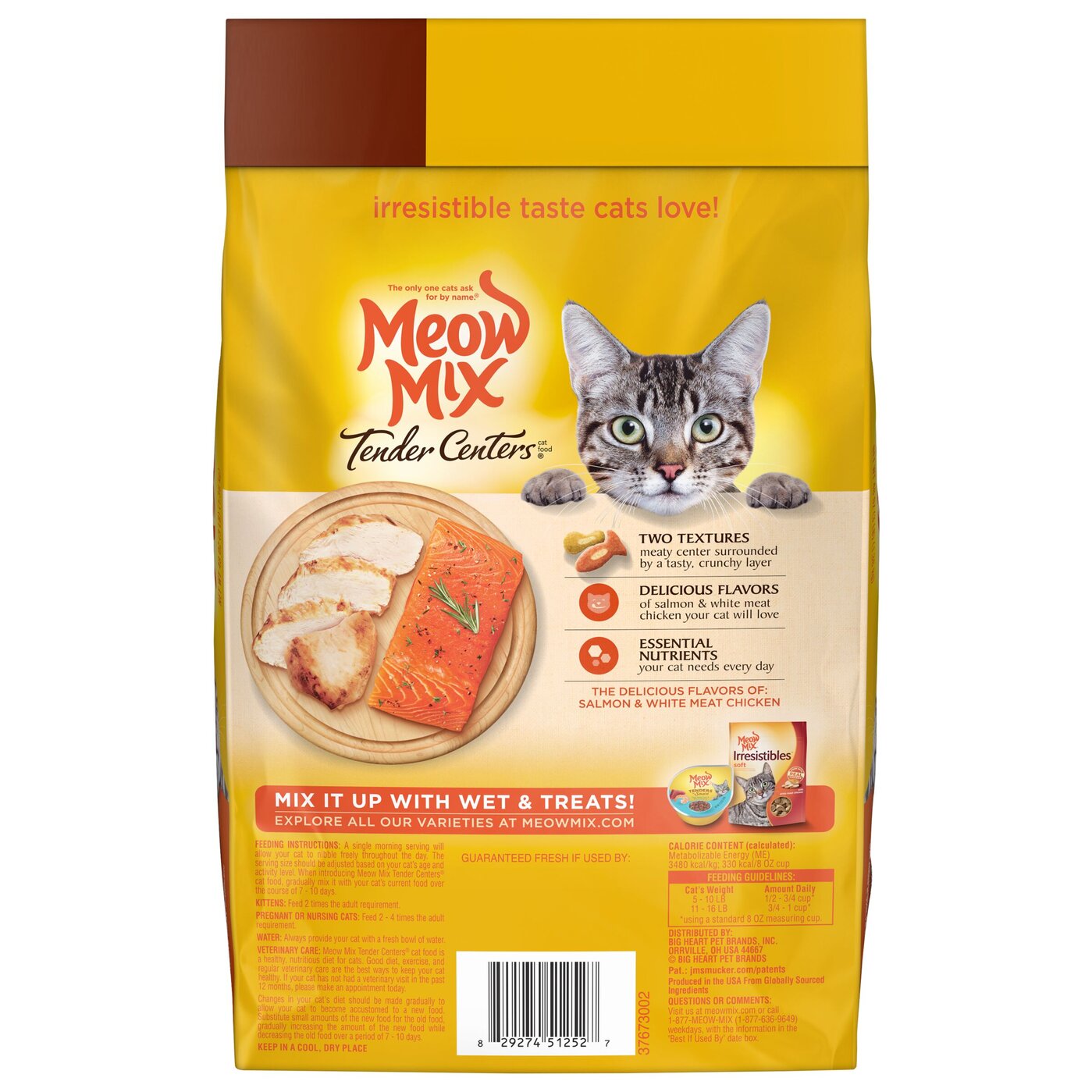 Meow Mix Tender Centers Salmon & White Meat Chicken Flavors Cat Food
