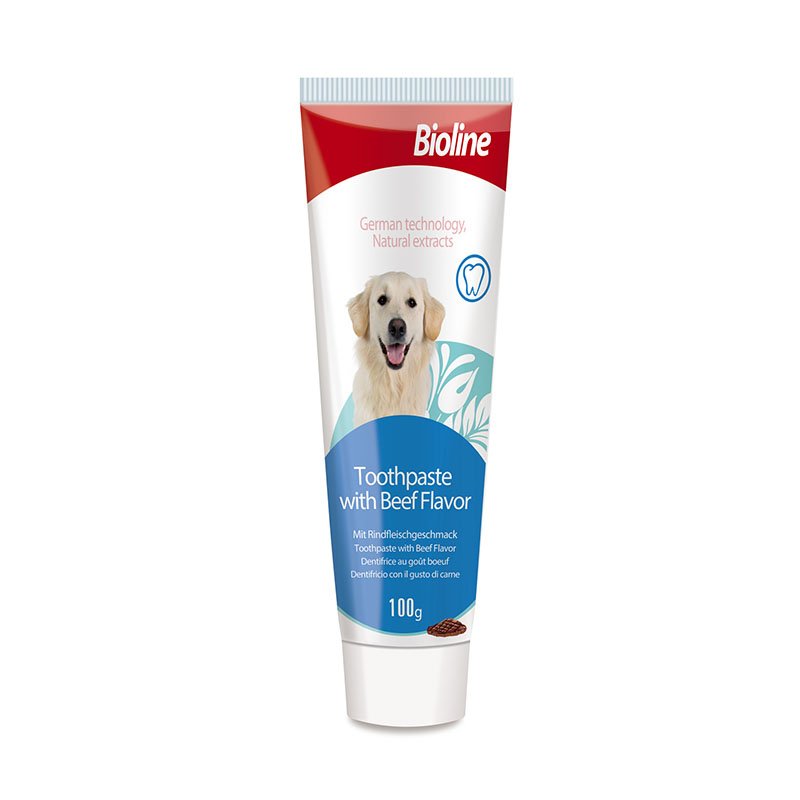 Bioline Toothpaste with Beef Flavor for Dogs